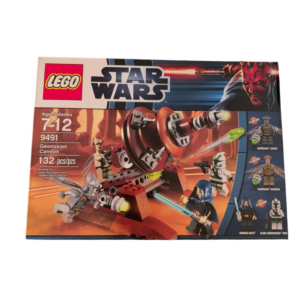 LEGO Star Wars Geonosian Cannon 9491 Sealed New Barriss Offee Commander Gree